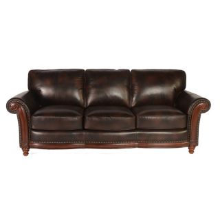 ABBYSON LIVING London Premium Top grain Leather Sofa