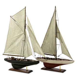 IMAX 25H in. Antiqued Sailing Vessels   Set of 2