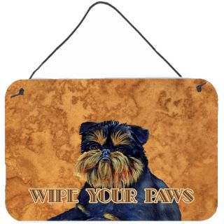 Brussels Griffon Wipe Your Paws Aluminum Hanging Painting Print Plaque