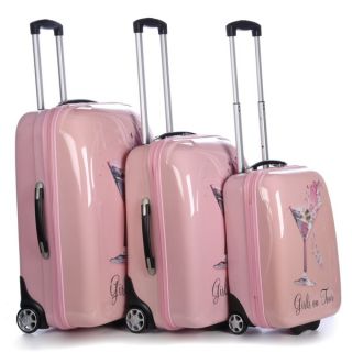 Trendykid Girls On Tour 3 piece Hardside Luggage Set  