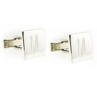 Handcrafted .925 Sterling Silver Monogrammed Square Cuff Links (Mexico