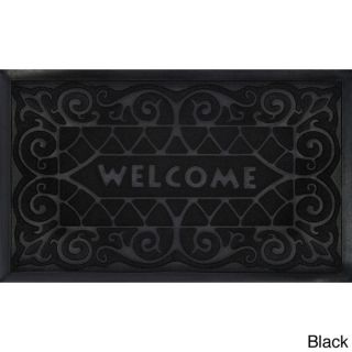 Quarry Stones Welcome Outdoor Rubber Entrance Mat (18x30 inch)