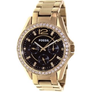 Fossil Womens Riley ES3384 Gold Stainless Steel Quartz Watch with