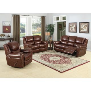 Sunset Trading Oxford 3 Piece Reclining Living Room Set   Brown   Sofas & Loveseats