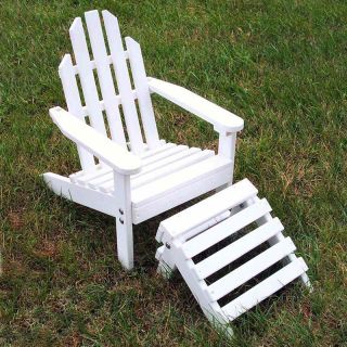 Prairie Leisure Kiddie Adirondack Chair and Ottoman   Kids Outdoor Chairs