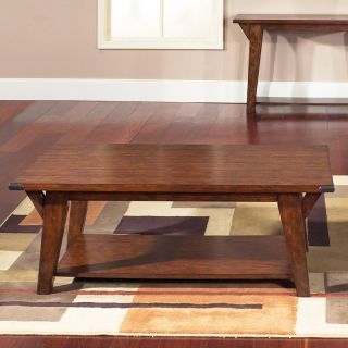 Cabin Fever Rectangular Bistro Brown Coffee Table   Coffee Tables