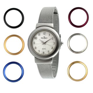 Peugeot Womens Steel Interchangeable Bezel Watch   Shopping