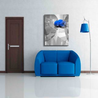 Shattered Blue by Scott J. Menaul Graphic Art on Wrapped Canvas by