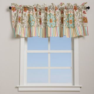 Greenland Home Fashions Esprit Spice Floral and Striped Cotton Window