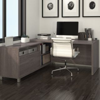 Bestar Pro Linea 2 Piece L Shape Desk Office Suite