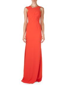 Roland Mouret PARHAM SLV ASYM V NK SEAMED