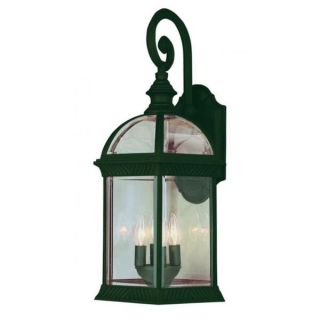 Cambridge Verde Green Finish Outdoor Wall Sconce with Beveled Shade