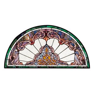 Design Toscano Inc Lady Astor Demi Lune Stained Glass Window   Wall Art