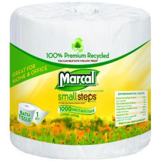 Marcal Paper Mills, Inc. 1 Ply Toilet Paper   1000 Sheets per Roll