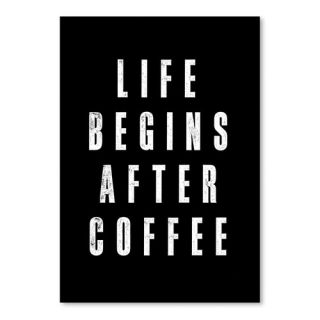 Life Begins After Coffee Poster Textual Art by Americanflat