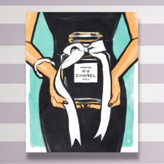 Black Perfume Painting Print on Canvas by Oliver Gal