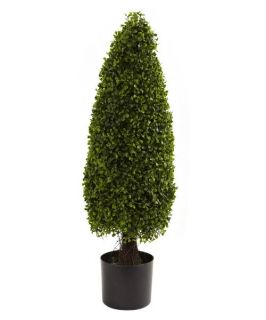 Nearly Natural 3 ft. Boxwood Tower Topiary   Topiaries