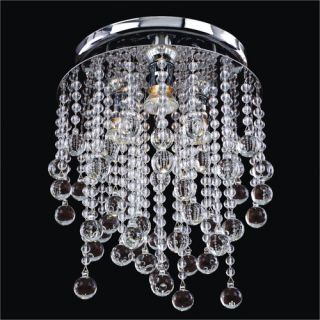 Crystal Rain 3 Light Close Up Flush Mount by Glow Lighting