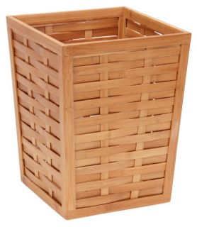 Household Essentials Basketweave Waste Basket   Bathroom Trash Cans