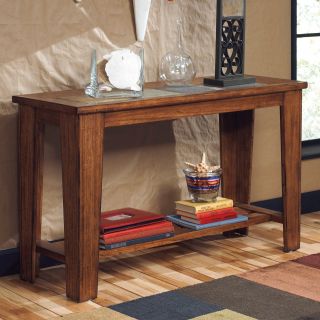 Signature Design By Ashley Toscana Rectangular Brown Sofa Table   Console Tables