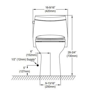 Toto Ultramax II 1.28 GPF Elongated 1 Piece Toilet