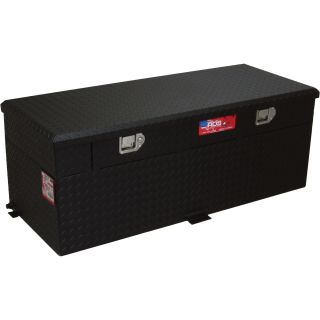 RDS Aluminum Auxiliary Fuel Tank/Toolbox Combo with Fuel Filler Shroud — 51-Gal. Capacity, Black Diamond Plate, Model# 72746PC  Auxiliary Tank Combos