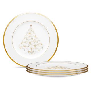 Noritake Palace Christmas Gold 8.5 Holiday Accent Plates (Set of 4)