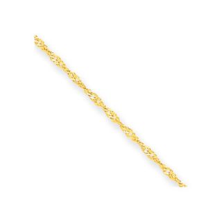 Jewelryweb 14k 1.10mm Singapore Chain Necklace   Spring Ring