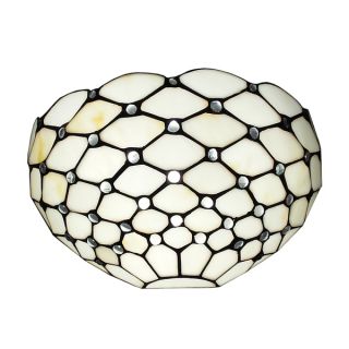 Amora Lighting Tiffany Style Jeweled 13.5 inch Wall Lamp