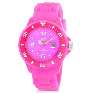 Ice Womens Neon Pink Silicone Watch   16015348   Shopping