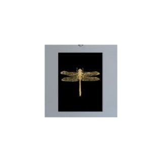 Dragonfly Gold on Black Graphic Art on Wrapped Canvas by Americanflat