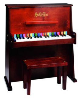 Schoenhut 37 Key Mahogany Day Care Durable Piano   Kids Musical Instruments