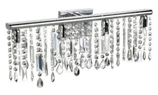 Dainolite Bohemian 85324W PC 4 Light Crystal Vanity   Bathroom Vanity Lights