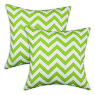 Brite Ideas Living Chevron Design Chartreuse 17 x 17 in. Decorative Throw Pillow   Set of 2   Decorative Pillows