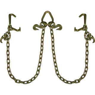 B/A Products V-Chain with Hooks — Mini J-, T- & R-Hooks; 3-ft. Legs, Model# N711-8LU  Tow Chains, Ropes   Straps