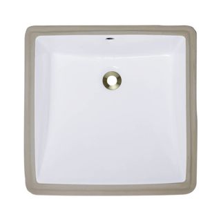MR Direct U2230 W White Undermount Porcelain Bathroom Sink  