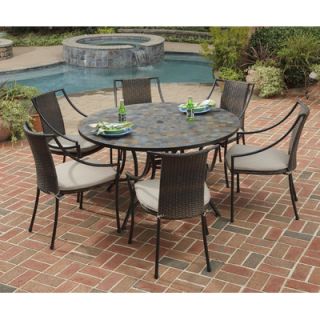 Home Styles Stone Harbor 7 Piece Dining Set with Cushions