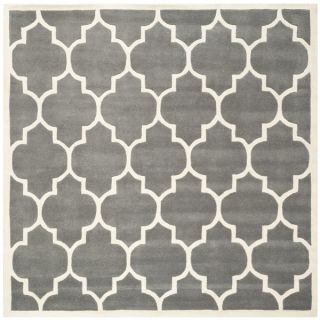 Safavieh Handmade Moroccan Dark Grey Geometric Pattern Wool Rug (89
