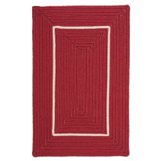 Doodle Edge Red Border in Border Indoor/Outdoor Area Rug by Colonial