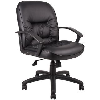 Boss High Back LeatherPlus Bonded Leather Task Chair