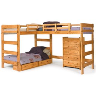 Chelsea Home L Shaped Loft Bed with Underbed Storage