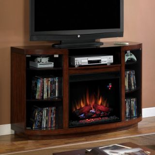 Classic Flame Mizner Media Infrared Electric Fireplace   Walnut   Fireplaces