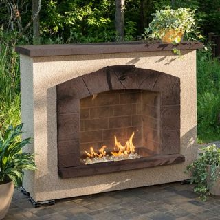 Outdoor GreatRoom Stone Arch Fireplace   Fireplaces & Chimineas