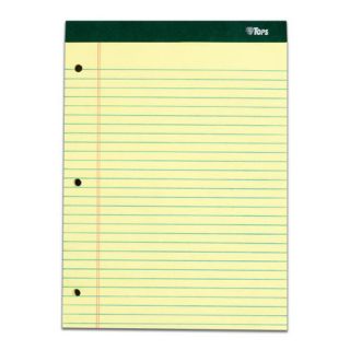 80 pt. Chip Double Docket 3 Hole Punched Legal Rule Legal Pad by Tops