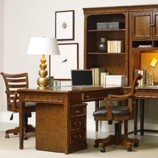 Hooker Furniture Shelton Partner Extended Executive Desk with Hutch and Filing Cabinet