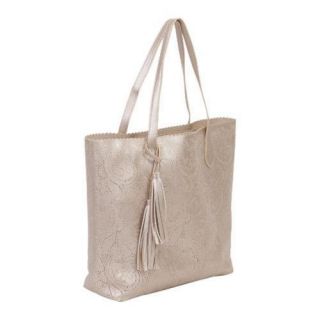 Womens BUCO Handbags Large Lace Tote KE 20804 Champagne   17222143
