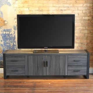 Walker Edison 71 in. Wood TV Stand   Charcoal Gray   TV Stands