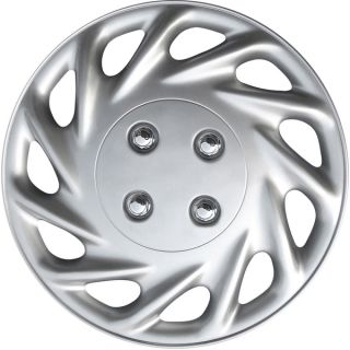 Silver 13 inch ABS Hub Caps (Set of 4)