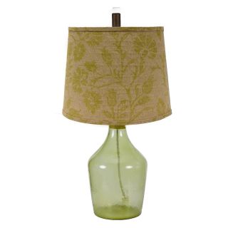A Homestead Shoppe Napa Table Lamp   Green Muted Floral Shade   Table Lamps