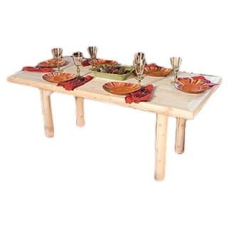 Rustic Cedar Solid Top Dining Table